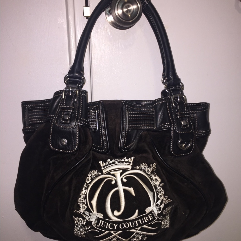Black Velvet Juicy Couture Medium Handbag